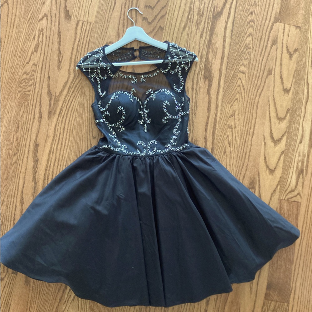 ModCloth Chi Chi London Black Sequin Pearl Cocktail / Homecoming Dress